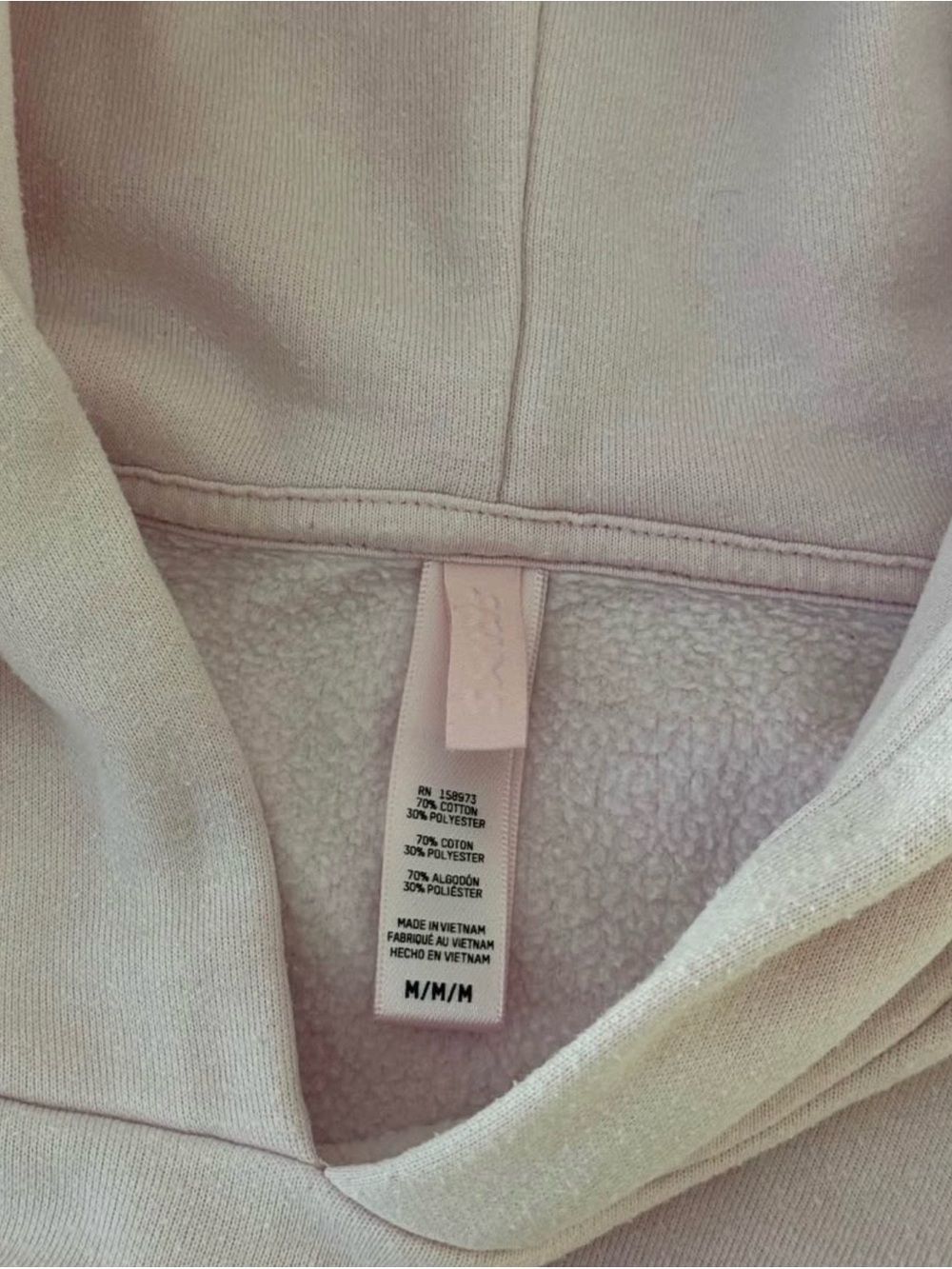 SKIMS Cotton Fleece Classic Hoodie (Cherry Blossom) - Picture 2 of 6